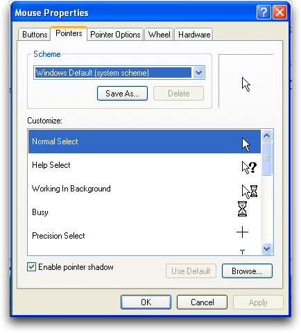 Windows XP Cursors